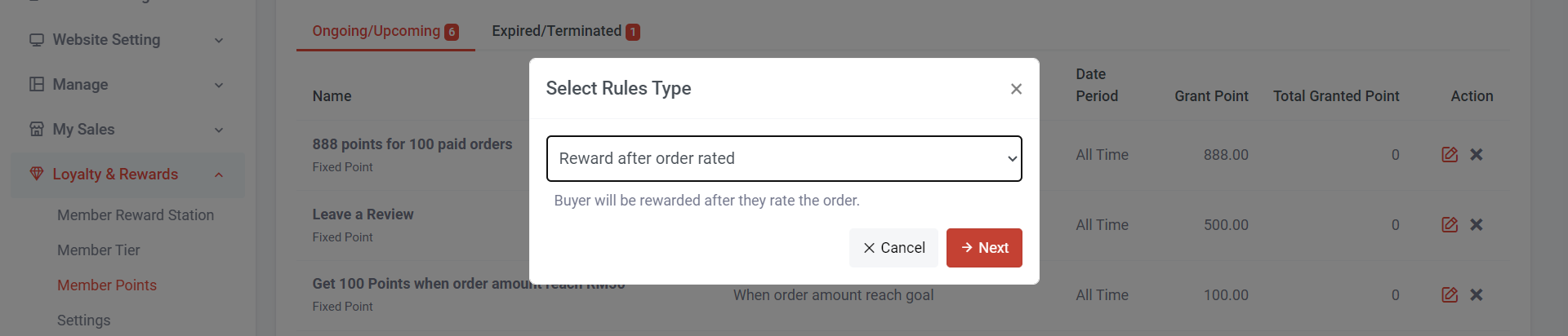 How to Set Rules for Members to Earn Points  | Picture 18