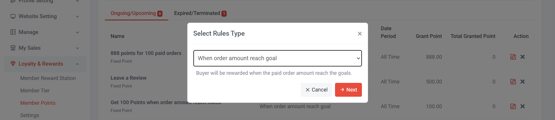 How to Set Rules for Members to Earn Points  | Picture 9