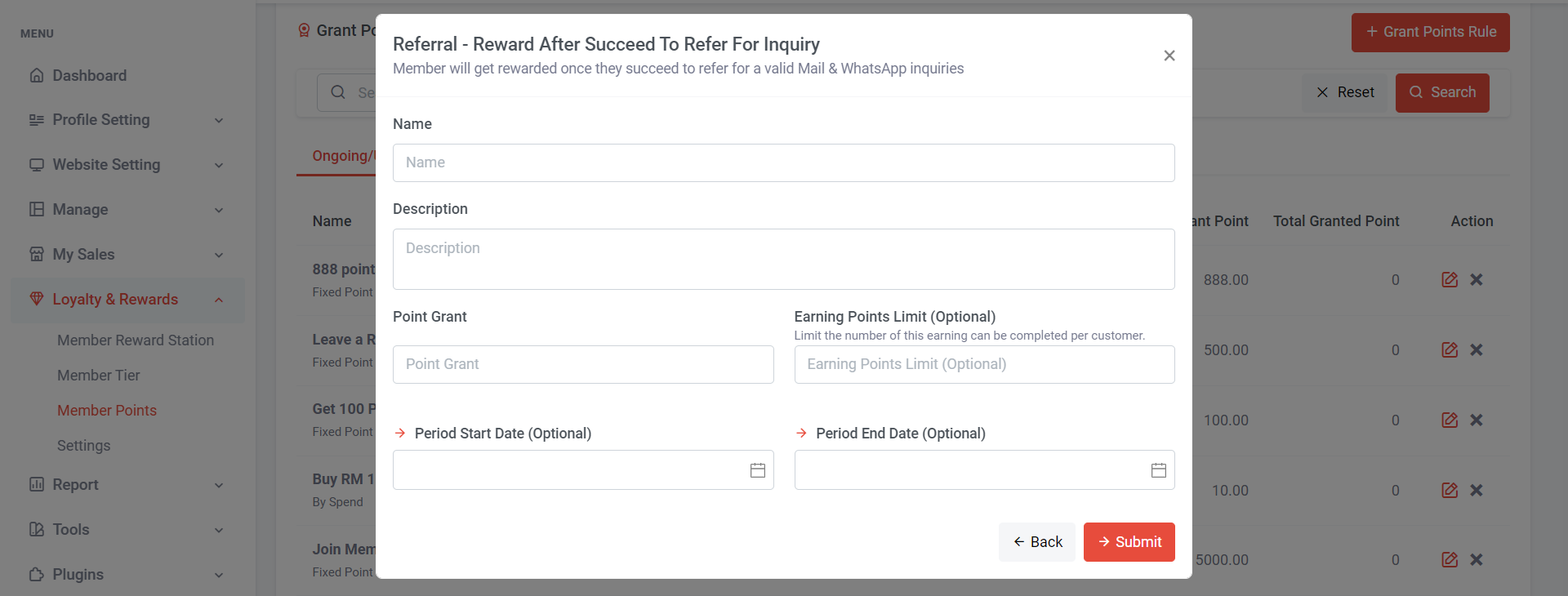 How to Set Rules for Members to Earn Points  | Picture 22