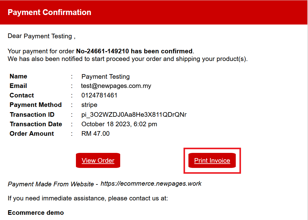 How Customers Get PDF Invoice  | Picture 3