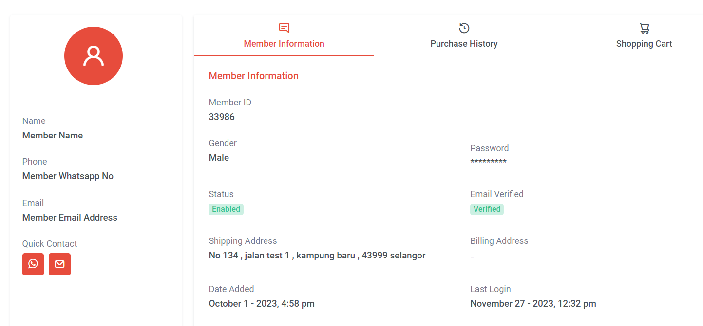 How to Check Member Information and Member Actions | Picture 3