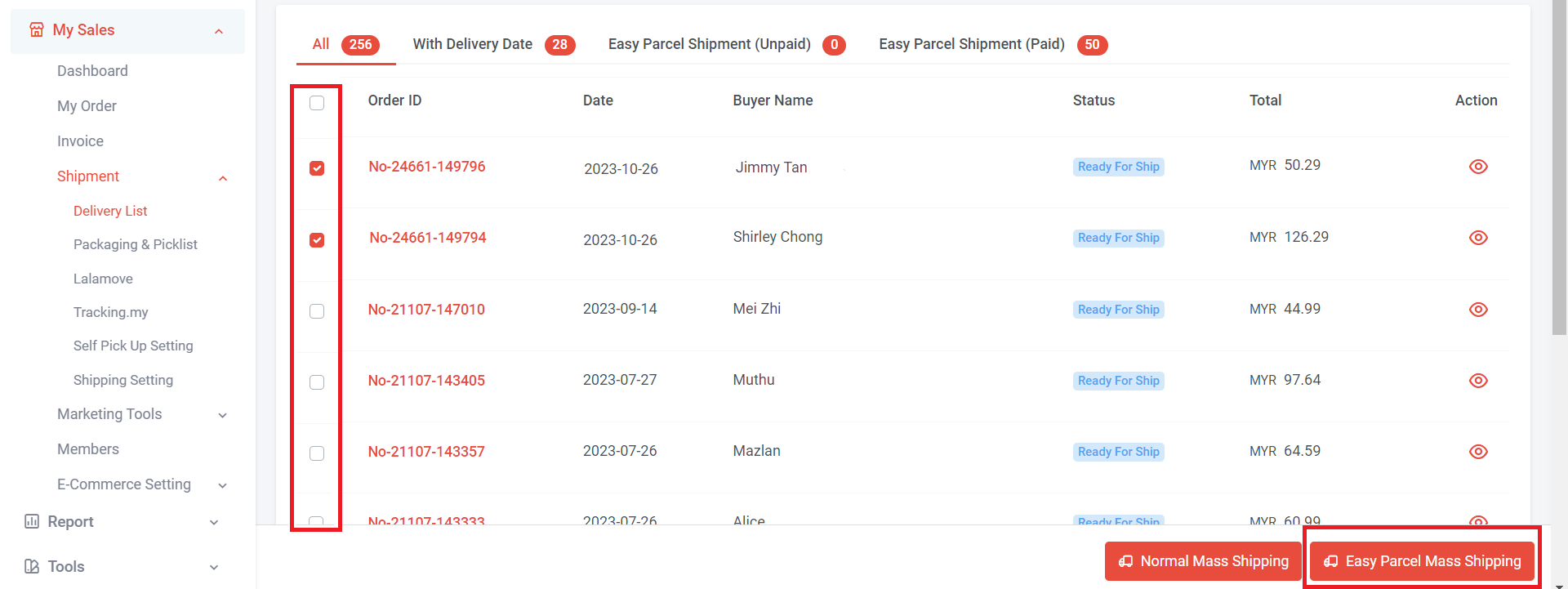 EasyParcel Mass Shipping - Update Multiple Orders at Once | Picture 1