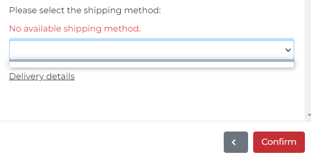 Why is 'No available shipping method' displayed during checkout? | Picture 1