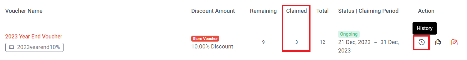 How to Check Voucher Claimed History  | Picture 1