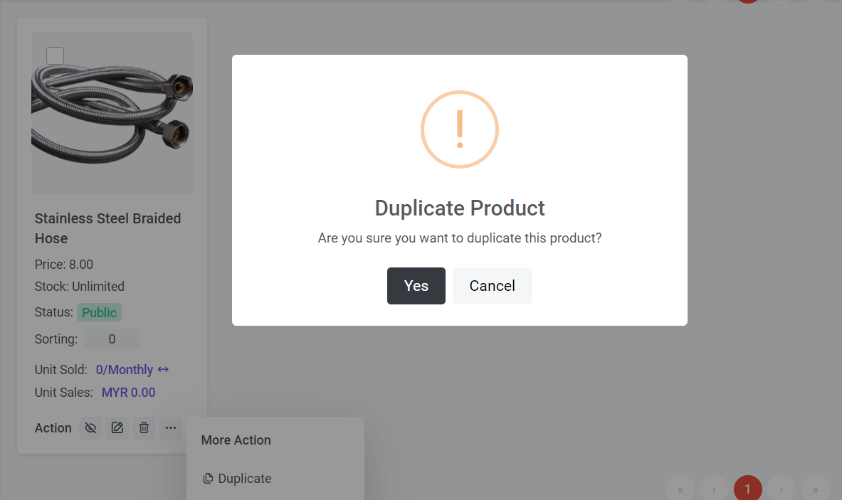 How to Edit Products / Duplicate Products  | Picture 10