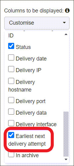 View Earliest Time an Automatic Delivery Attempt Will be Made | Picture 1