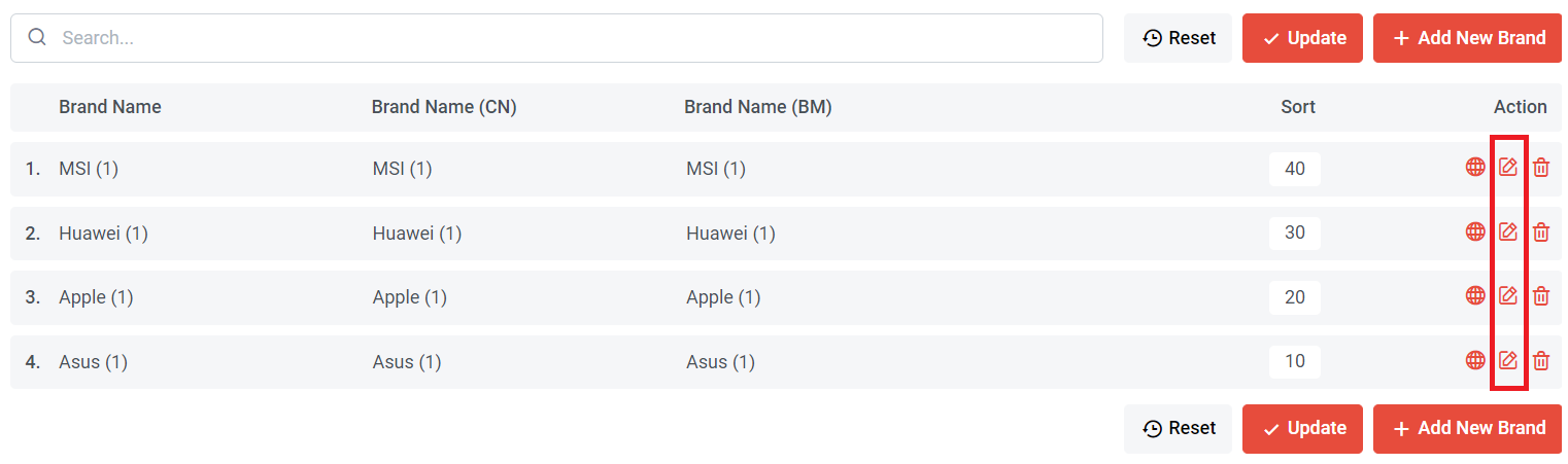 How to Manage Brand (Add, Edit, Delete, Sort) | Picture 11