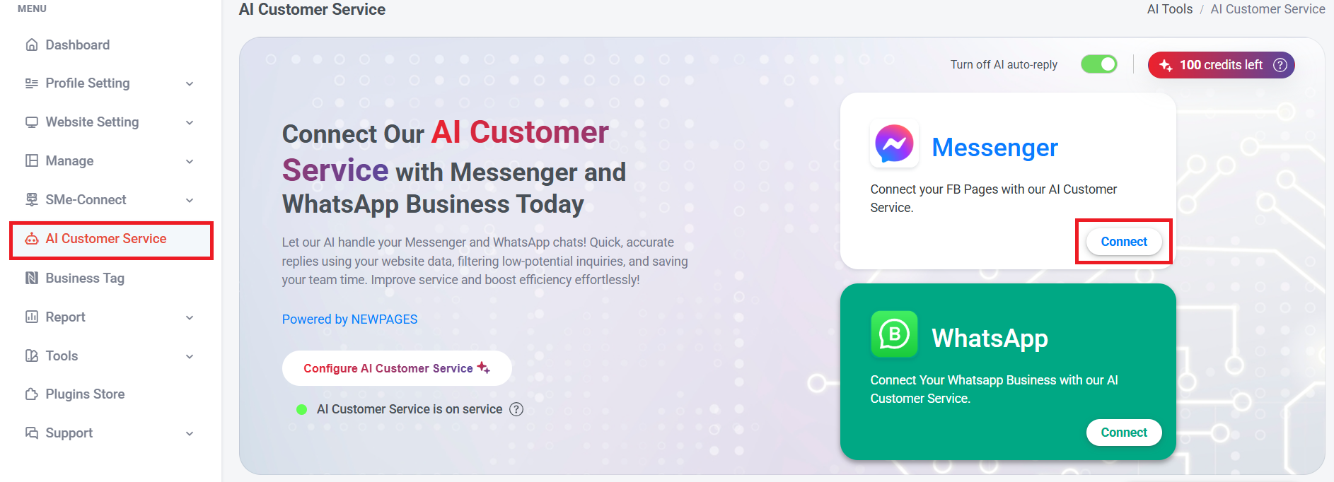 Connect AI Customer Service with Messenger | Picture 1