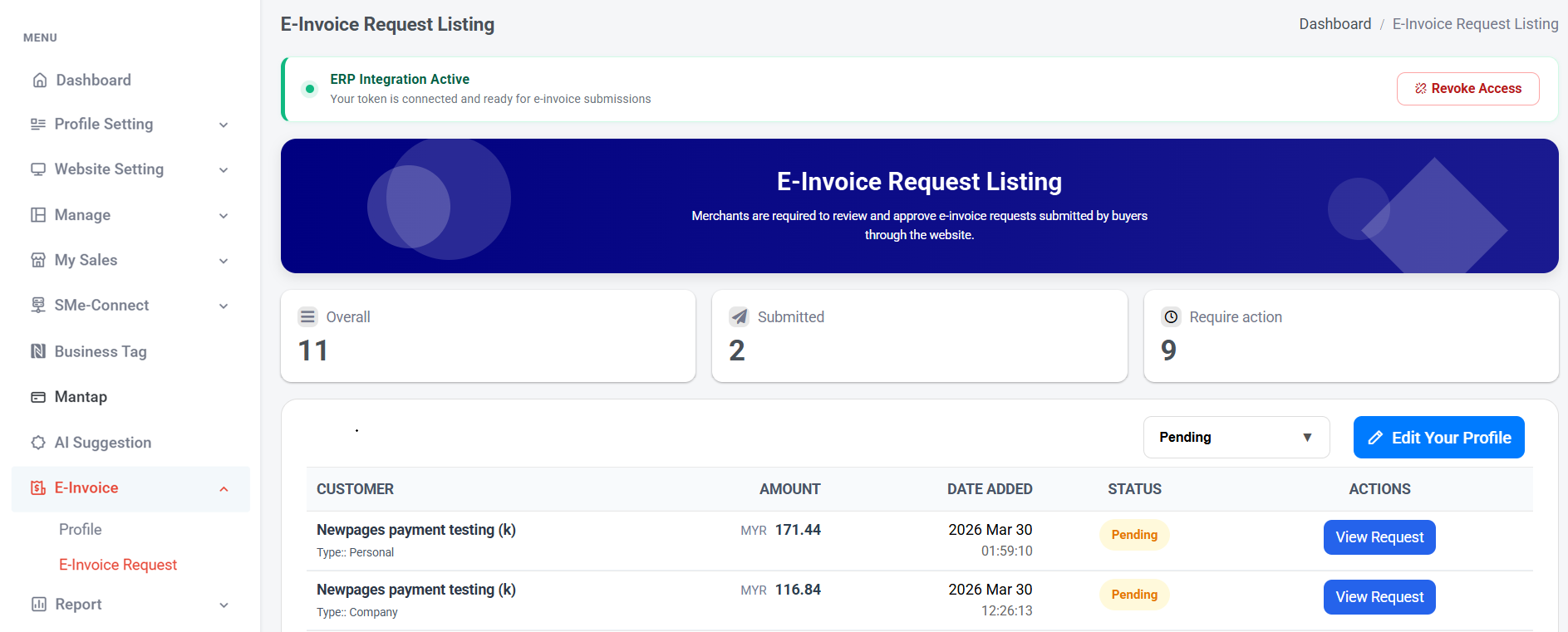 How to Setup E-Invoice Request | Picture 21
